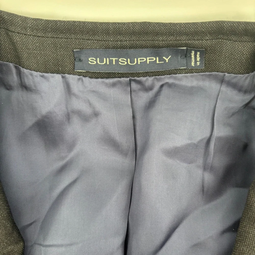Suitsupply‎ Napoli Two Button Blazer Mens 36R Charcoal Zignone Wool Super 110s